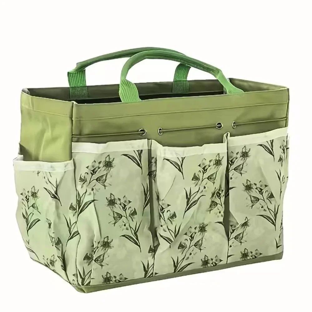 NWT Printed Tote Bag Multi-Purpose Home Organizer Multiple Pockets